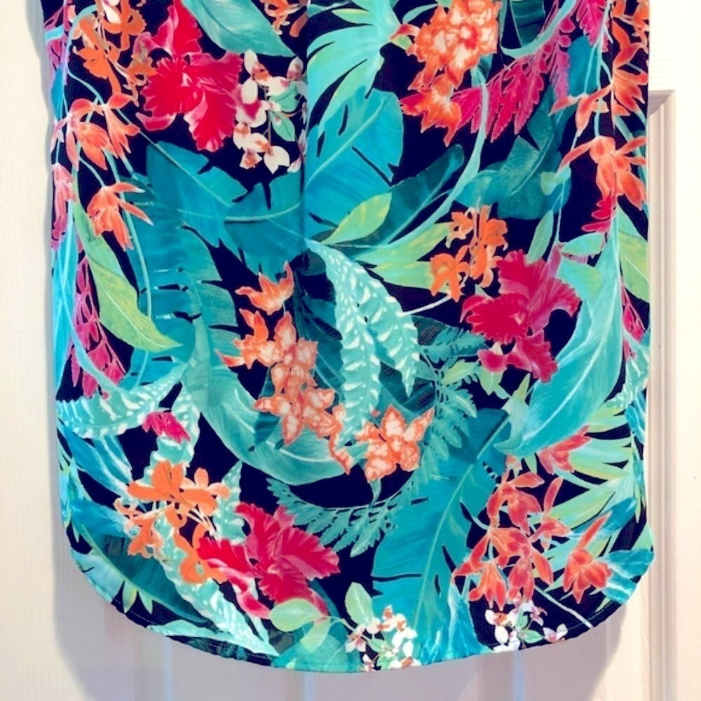 Adrianna Papell Print Sleeveless Top Blouse NWT S - Picture 7 of 7